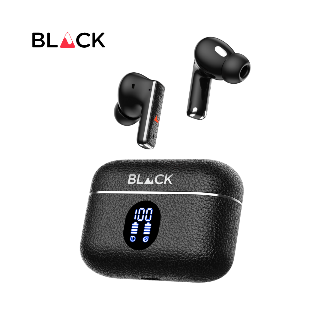 BLACK BassBuds X Hybrid 6 Mic ANC+ENC True Wireless (TWS) Earphones, Upto 45H Playtime, 1 Year Warranty BLACK BassBuds X Hybrid 6 Mic ANC+ENC True Wireless (TWS) Earphones, Upto 45H Playtime, 1 Year Warranty